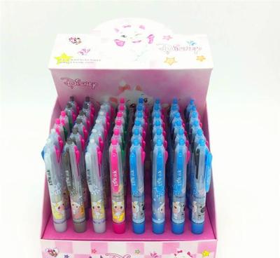 批发四色圆珠笔LK-4007 小兔子按动4色笔，学生专用圆珠笔的优选